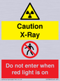 CV7386: Caution X-Ray. Do not enter when red light is on