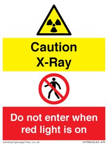 CV7386: Caution X-Ray. Do not enter when red light is on
