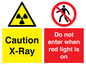 CV7386: Caution X-Ray. Do not enter when red light is on