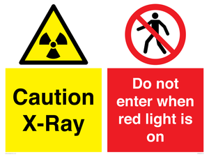 CV7386: Caution X-Ray. Do not enter when red light is on