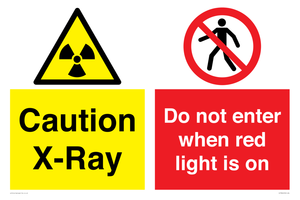 CV7386: Caution X-Ray. Do not enter when red light is on