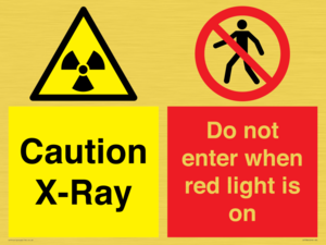CV7386: Caution X-Ray. Do not enter when red light is on