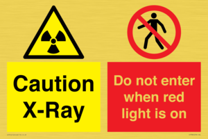 CV7386: Caution X-Ray. Do not enter when red light is on