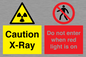 CV7386: Caution X-Ray. Do not enter when red light is on
