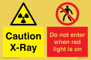 CV7386: Caution X-Ray. Do not enter when red light is on