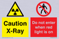 CV7386: Caution X-Ray. Do not enter when red light is on