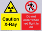 CV7386: Caution X-Ray. Do not enter when red light is on