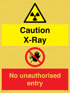 CV7387: Caution X-ray. No unauthorised entry