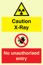 CV7387: Caution X-ray. No unauthorised entry