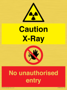 CV7387: Caution X-ray. No unauthorised entry
