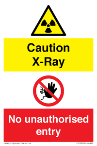 CV7387: Caution X-ray. No unauthorised entry