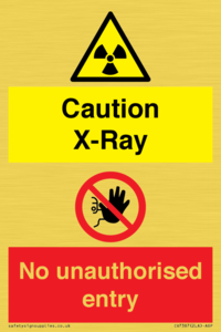 CV7387: Caution X-ray. No unauthorised entry