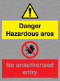 CV7896: Danger Hazardous area No unauthorsied entry