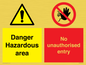 CV7896: Danger Hazardous area No unauthorsied entry