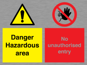 CV7896: Danger Hazardous area No unauthorsied entry
