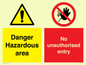 CV7896: Danger Hazardous area No unauthorsied entry