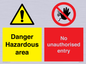CV7896: Danger Hazardous area No unauthorsied entry