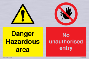 CV7896: Danger Hazardous area No unauthorsied entry
