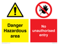 CV7896: Danger Hazardous area No unauthorsied entry