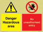 CV7896: Danger Hazardous area No unauthorsied entry