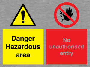 CV7896: Danger Hazardous area No unauthorsied entry