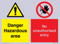 CV7896: Danger Hazardous area No unauthorsied entry