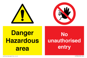 CV7896: Danger Hazardous area No unauthorsied entry