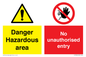 CV7896: Danger Hazardous area No unauthorsied entry