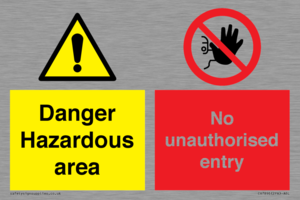 CV7896: Danger Hazardous area No unauthorsied entry