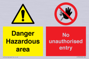 CV7896: Danger Hazardous area No unauthorsied entry