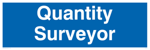 DC722: quantity surveyor - door sign