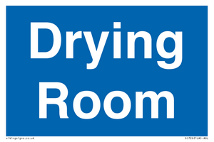 DC726: drying room - door sign