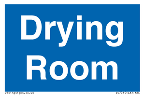 DC726: drying room - door sign