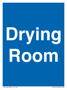 DC726: drying room - door sign