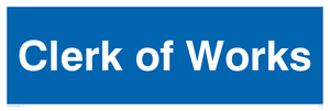 DC728: clerk of works - door sign