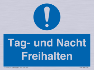 (DE)MA5501: Tag- und Nacht Freihalten