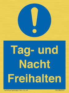 (DE)MA5501: Tag- und Nacht Freihalten
