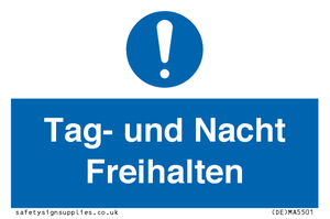 (DE)MA5501: Tag- und Nacht Freihalten