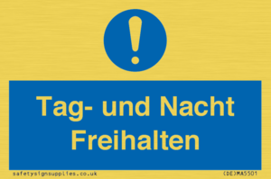 (DE)MA5501: Tag- und Nacht Freihalten