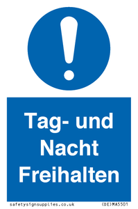 (DE)MA5501: Tag- und Nacht Freihalten