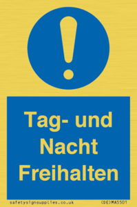 (DE)MA5501: Tag- und Nacht Freihalten
