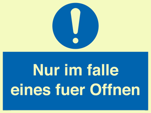 (DE)MA5724: Nur im falle eines fuer Offnen