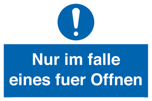 (DE)MA5724: Nur im falle eines fuer Offnen