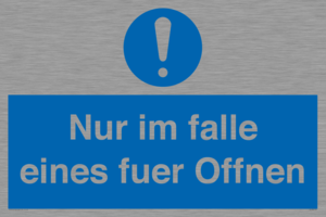 (DE)MA5724: Nur im falle eines fuer Offnen