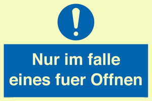 (DE)MA5724: Nur im falle eines fuer Offnen