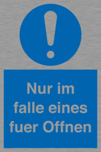 (DE)MA5724: Nur im falle eines fuer Offnen