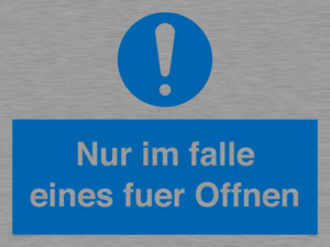 (DE)MA5724: Nur im falle eines fuer Offnen