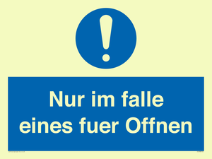 (DE)MA5724: Nur im falle eines fuer Offnen