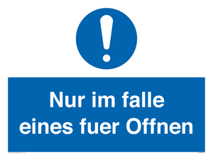 (DE)MA5724: Nur im falle eines fuer Offnen