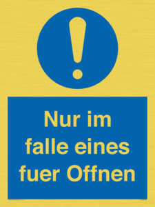 (DE)MA5724: Nur im falle eines fuer Offnen